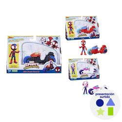 Figura Spidey con Motocicleta