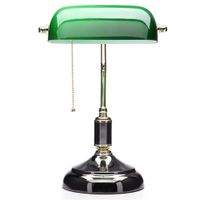 Lámpara de Escritorio Cromada y Verde 40 W