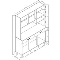 Alacena de Cocina Alta Beige