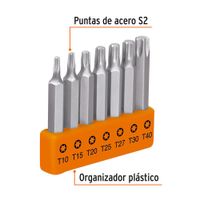 Set De 7 Puntas Torx 2 Plg - Truper