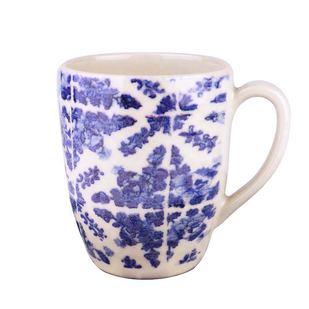 Taza Sines de 14 oz Color Blanco con Azul