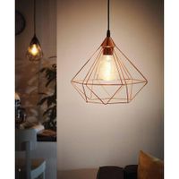 Lámpara de Colgar 1 Luz Tarbes Dorada 32.5 Cm
