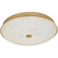 Plafón Circular para Techo Cristal y Borde Dorado