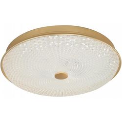 Plafón Circular para Techo Cristal y Borde Dorado