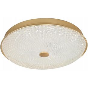 Plafón Circular para Techo Cristal y Borde Dorado