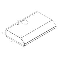 Campana de Pared 76 cm Acero Inoxidable