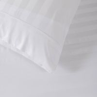 Set de Sábanas Stripe Bamboo Blanco - Varios Tamaños