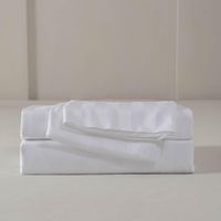Set de Sábanas Stripe Bamboo Blanco - Varios Tamaños