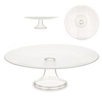 Pastelero de Vidrio con Pedestal 33 Cm