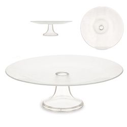 Pastelero de Vidrio con Pedestal 33 Cm