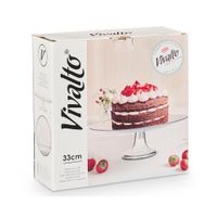 Pastelero de Vidrio con Pedestal 33 Cm