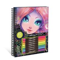 Set de Libro para Colorear con Páginas Negras y Marcadores Coral