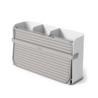 Escurridor de Platos Plegable Gris con Compartimentos