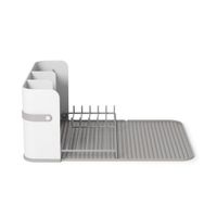 Escurridor de Platos Plegable Gris con Compartimentos