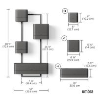 Repisa de Pared para Plantas Cubiko Negra