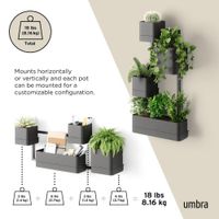 Repisa de Pared para Plantas Cubiko Negra
