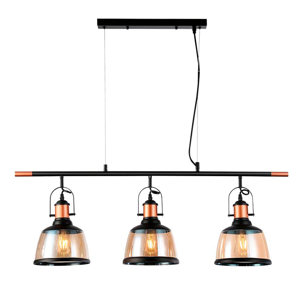 Lámpara Colgante de Cristal Base E27 Máximo 180W Tipo Campana 3 Luces