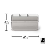 Escurridor de Platos Plegable Gris con Compartimentos