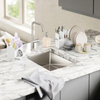 Escurridor de Platos Plegable Gris con Compartimentos
