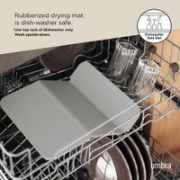 Escurridor de Platos Plegable Gris con Compartimentos
