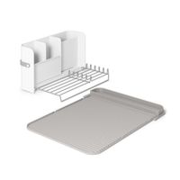 Escurridor de Platos Plegable Gris con Compartimentos