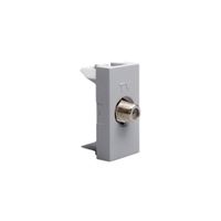 Toma Coaxial Tipo F 1 Módulo Matix Go Gris