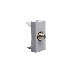 Toma Coaxial Tipo F 1 Módulo Matix Go Gris