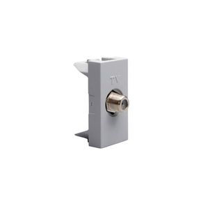 Toma Coaxial Tipo F 1 Módulo Matix Go Gris