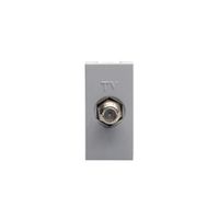 Toma Coaxial Tipo F 1 Módulo Matix Go Gris