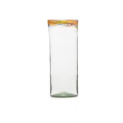 Florero de Vidrio con Cuello Veteado de 39x15.5 Cm