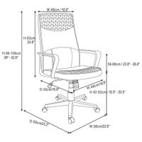 Silla Ejecutiva Ergonómica con Reposabrazos y Ajuste de Altura Dania Negra