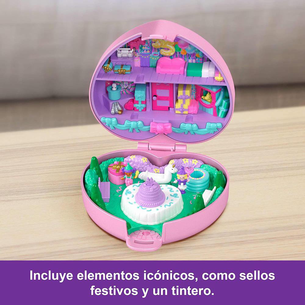 Set de Juego Polly Pocket Keepsake Collection 35th Birthday Party Time Stamper con Mini Mu…