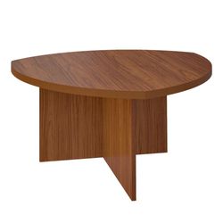 Mesa de Centro Redonda con Acabado Tipo Madera