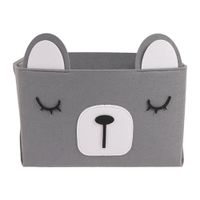 Caja Organizadora Gris Diseño Oso 27.5x23x16.5 Cm