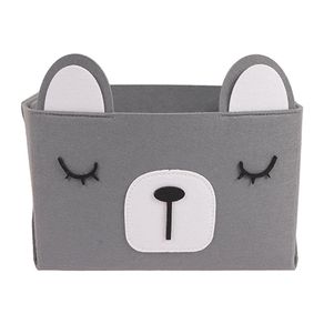 Caja Organizadora Gris Diseño Oso 27.5x23x16.5 Cm