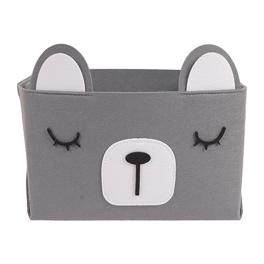 Caja Organizadora Infantil Diseño Oso Gris 27.5 x 23 x 16.5 cm Caja Organizadora Gris Dise…