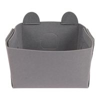 Caja Organizadora Gris Diseño Oso 27.5x23x16.5 Cm
