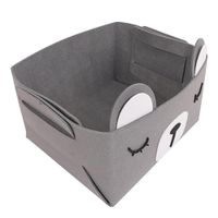 Caja Organizadora Gris Diseño Oso 27.5x23x16.5 Cm