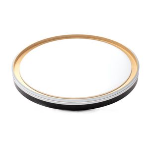 Plafón LED Circular Negro con Bisel Dorado