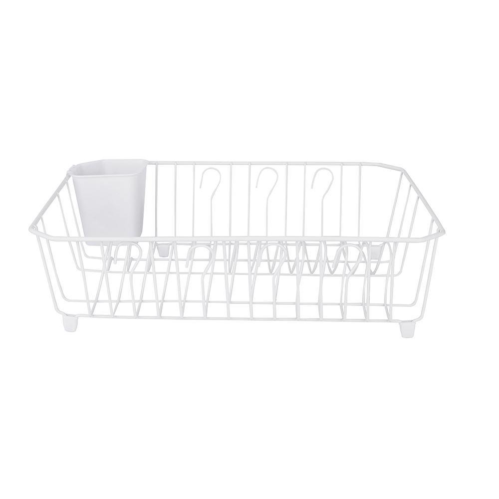 Escurridor para Platos con Bandeja y Porta Cubiertos - Varios Colores Blanco