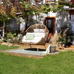 Silla Nido Lula Crema 2 Personas 146x83x136 Cm