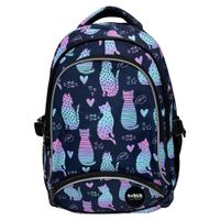 Mochila Escolar con Estampado de Gatos