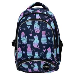 Mochila Escolar con Estampado de Gatos