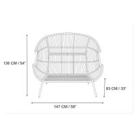 Silla Nido Lula Crema 2 Personas 146x83x136 Cm
