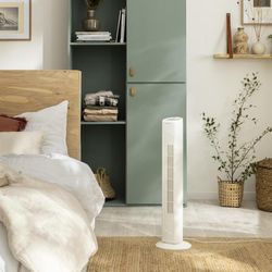 Ventilador de Torre con Diseño Minimalista y Control de Flujo de Aire de 45 W