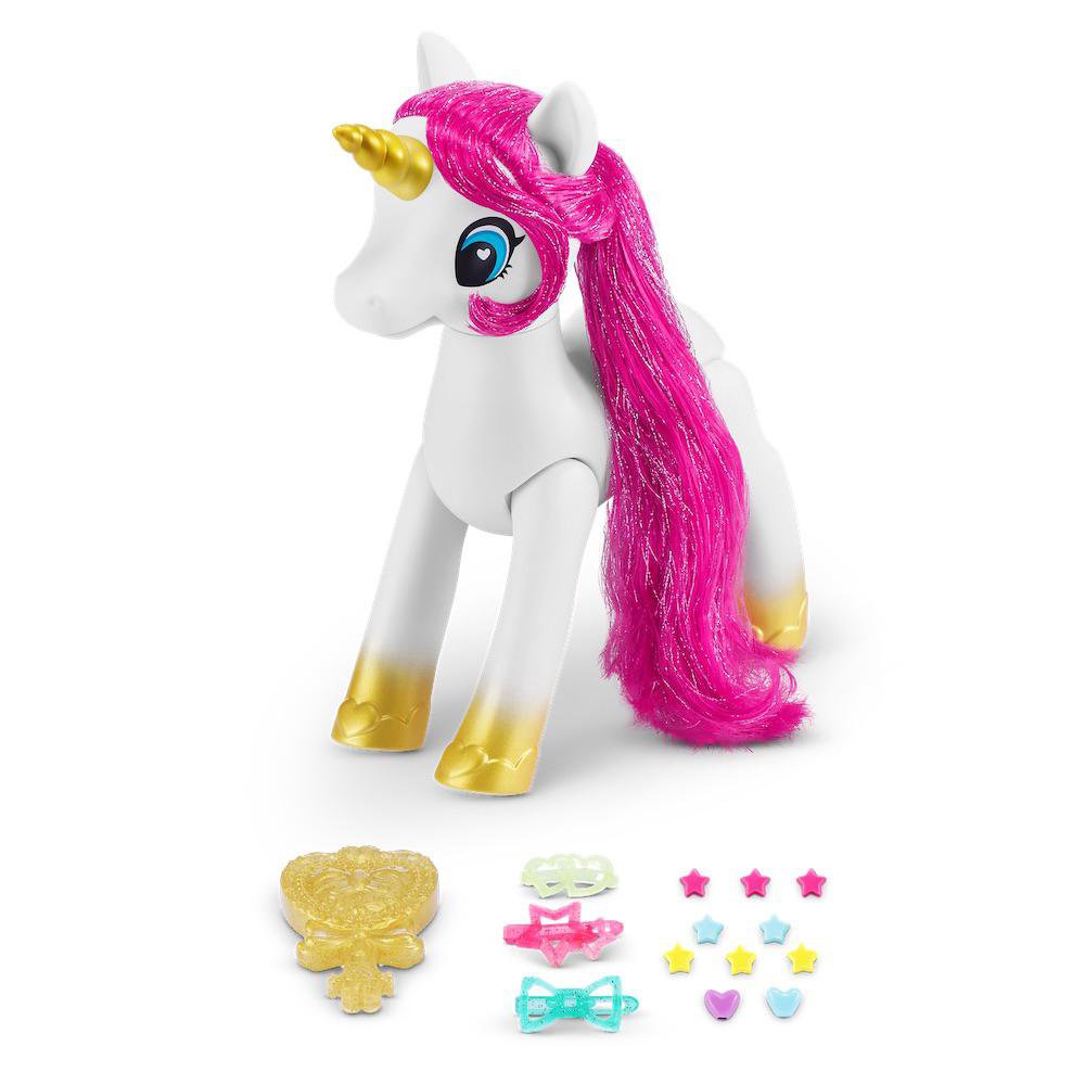 Unicornio Sparkle Girlz Estilízame con Accesorios Unicornio Sparkle Girlz Blanco con Cabel…