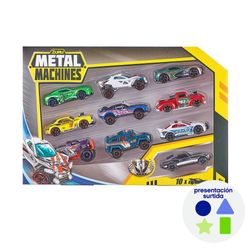 Metal-Machines-S2-Paquete-de-10-Autos-Diseños-Surtidos