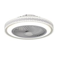 Ventilador de Techo con Luz Atenuable Blanco y Gris 49 Cm