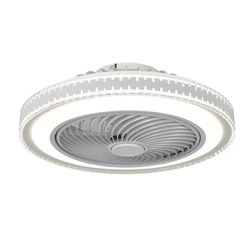 Ventilador de Techo con Luz Atenuable Blanco y Gris 49 Cm