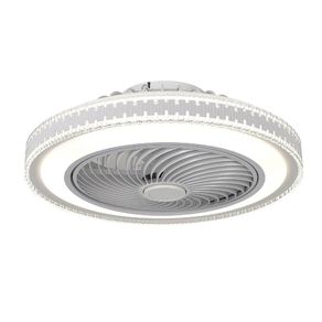 Ventilador de Techo con Luz Atenuable Blanco y Gris 49 Cm